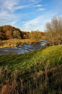 10.11.2021, Datteln, North Rhine-Westphalia, Germany - Lippe, river and floodplain development of