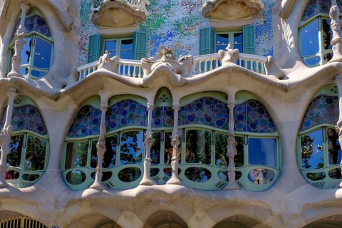 Casa Batlló by Antoni Gaudi, Modernisme, Barcelona, Catalonia, Spain, Europe