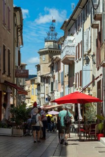 Nyons located in the Baronnies, Déportés street, Alpes de Haute Provence. Provence-Alpes-Côte