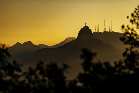 Cristo Redentor, statue of Christ, Rio de Janeiro on Mount Corcovado. 21.07.2024. Photographed on