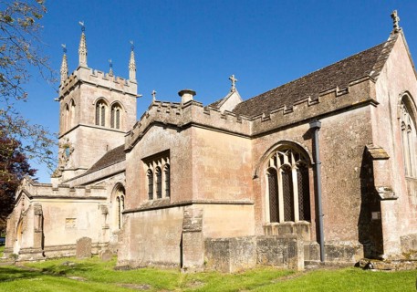 Village parish church of St Laurence, Hilmarton, Wiltshire, England, UK