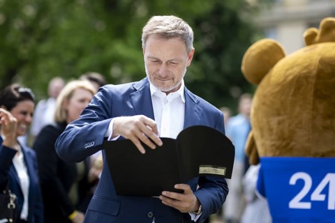 Christian Lindner (FDP), Federal Minister of Finance, photographed during the presentation of the