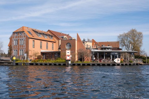 Hotel and Restaurant am Malchower See, Malchow, island town, Mecklenburg Lake District,