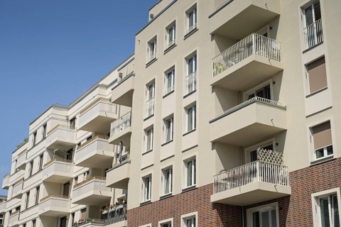 New construction of the property company Hines, residential building, Südkreuz city quarter,