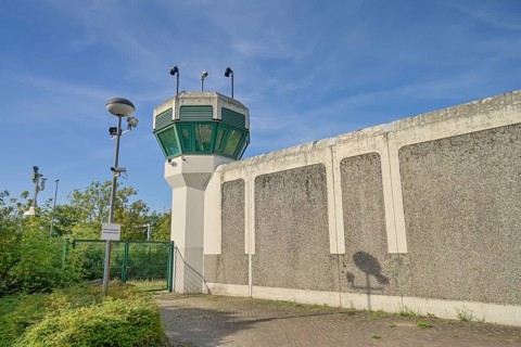 Watchtower, Plötzensee Prison, Friedrich-Olbricht-Damm, Charlottenburg-Nord, Berlin, Germany,