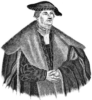 Georg Spalatin (1484-1545) after a painting by Cranach, portrait, German humanist and reformer,
