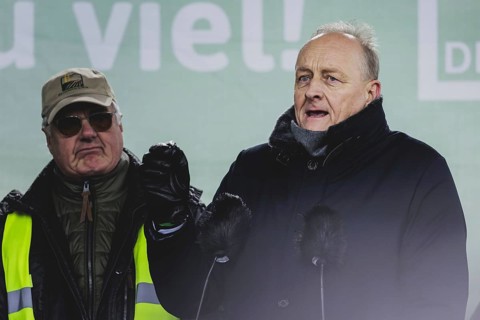 Joachim Rukwied, President of the German Farmers' Association (DBV), pictured during the farmers'