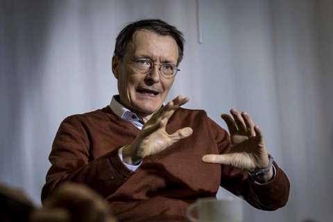 Karl Lauterbach (SPD), Federal Minister of Health, recorded during an interview at the Federal