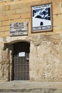 Second world war 1940s air raid shelters, Mellieha, Malta, Europe