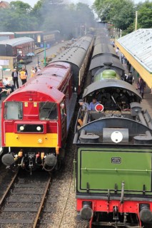 Heritage steam railway, Sheringham station, North Norfolk Railway, England, UK