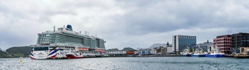 IONA PandO CRUISES in ALESUND, Geirangerfjord, Fjords, Norway, Europe