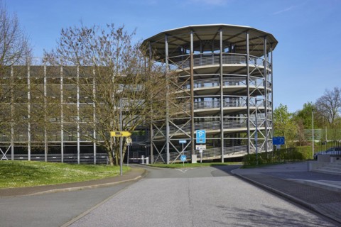 Multi-storey car park in Nordsternpark, Gelsenkirchen, Ruhr area, independent city, North