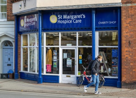 St Margaret's hospice care charity shop, Taunton, Somerset, England, UK