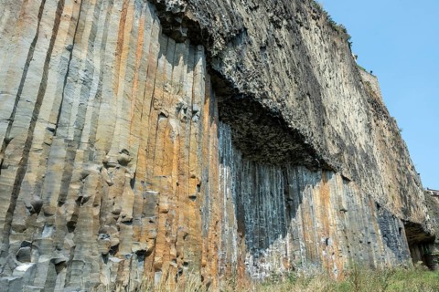 Magnificent basalt organs of Chilhac in Haute-Loire, Auvergne-Rhône-Alpes, France, Europe