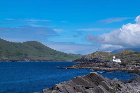 Lighthouse at Cromwell Point, Valentia Island, County Kerry, Ireland, Europe