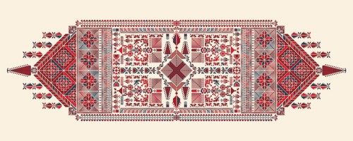 Tatreez, decorative Palestinian embroidery symbol