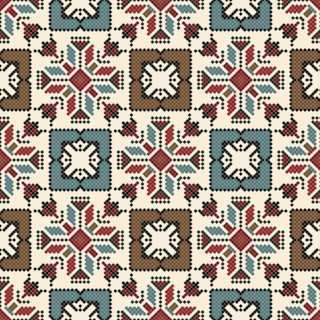 Traditional Bulgarian embroidery vector pattern