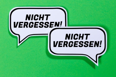 Don't forget Remember appointment Reminder in speech bubbles Communication Business concept