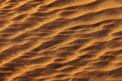 Wind-sculpted sand structure in the Rub al Khali desert, Dhofar province, Arabian Peninsula,