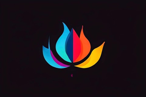 Minimalist rendering showcasing a vibrant abstract painting as a symbol for human resilience, AI