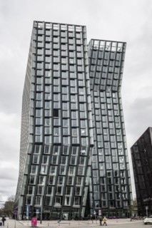 Modern high-rise buildings, Reeperbahn, St. Pauli, Hamburg, Germany, Europe