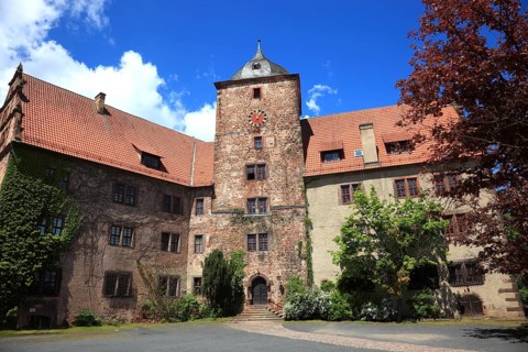 View of the front castle from the tower side, Schlitz, small town in the east of the Vogelsberg