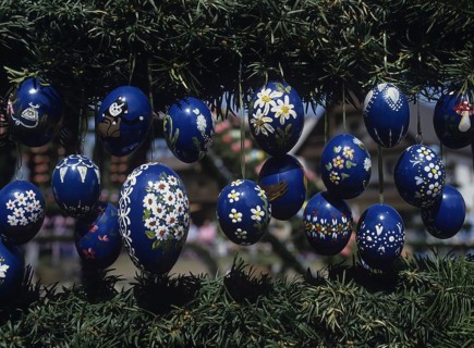 Easter custom, Easter fountain in Franconian Switzerland, detail