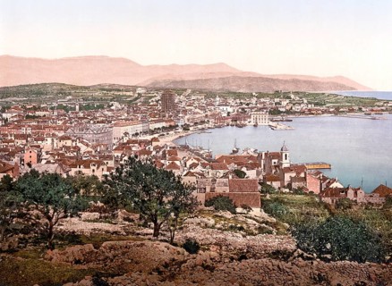 General view of Spalato, Split, Dalmatia, former Austro-Hungary, today Croatia, c. 1890, Historic,