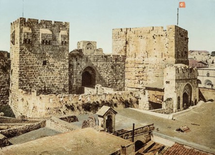 Tower of David, Jerusalem, Palestine, Israel, Holy Land, photochrome print around 1890, Asia