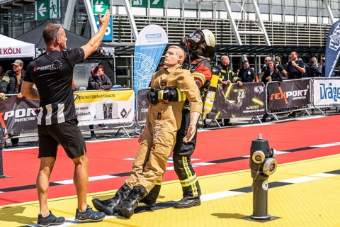 Firefit competition, competition for firefighters, Interschutz 2022 trade fair in Hanover, the