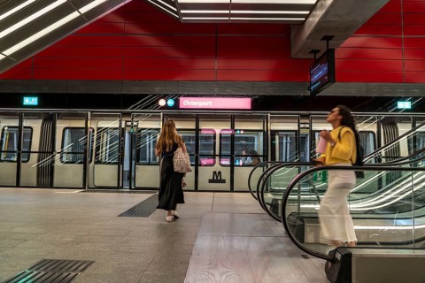 The metro, underground, light rail, in Copenhagen, 4 lines have been crossing the city since 2002,