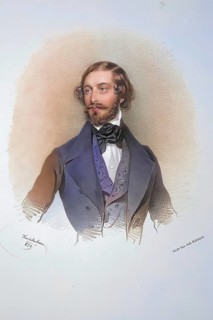 Pr. Vassili Viktorovitch Kotchoubey (1812-1850), Historical, digitally restored reproduction from a
