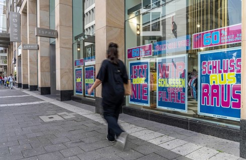 Shop of the fashion chain Esprit, to be closed at the end of the year, due to insolvency, special