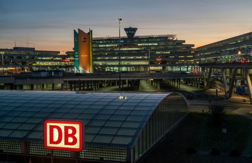 Terminal 1 Cologne-Bonn Airport, railway station, Cologne, North Rhine-Westphalia, Germany, Europe