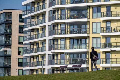 New residential buildings, flats between Viertal Neuer Hafen, on Lohmannstraße and Weserdeich,
