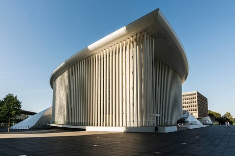 Philharmonie, by Christian de Portzamparc, Place de l'Europe, Plateau de Kirchberg, Luxembourg,