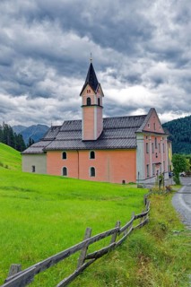 Maria Waldrast pilgrimage monastery of the Servite Order, pilgrimage church, weather mood, cloudy