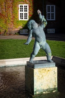 Sculpture Hercules from the slangedræber by Max Andersens, Domhusgården, Frederiksberg, Copenhagen,