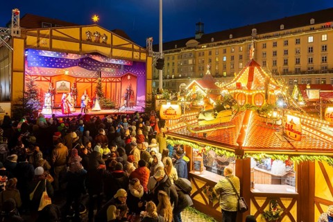 The Dresden Striezelmarkt is a Christmas market in Dresden. It has been held in Advent since 1434,