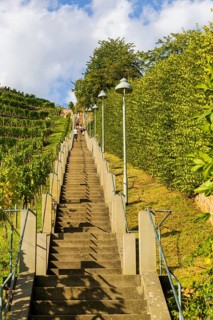 The Spitzhaus staircase is located in the Saxon town of Radebeul. It connects the Hoflößnitz