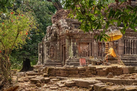 The sanctuary of the mountain temple Wat Phu, Champasak province, Laos, Asia