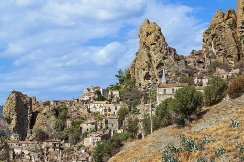 Ghost Town, Pentedattilo Village, Calabria, Italy, Europe