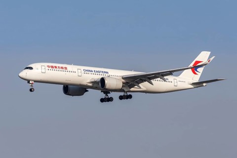 A China Eastern Airlines Airbus A350-900 aircraft with registration number B-304N at Hongqiao