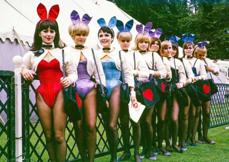 Bunny Girls, Variety Club of Great Britain, Sandown Park racecourse, Esher, Surrey, England,