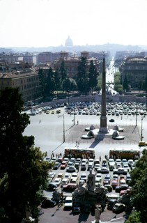 Piazza di Popolo, Rome, Italy in 1974