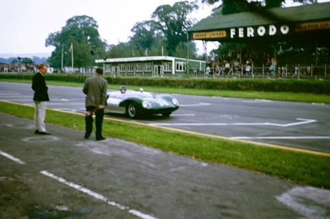 Blurred image of Bill de Selincourt, Whitsun sports car race on 3 June 1963, first place winner,