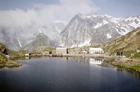 Hospice du Grand Saint Bernard, Pennine Alps, monastery building, Saint Bernard Pass, Valais,
