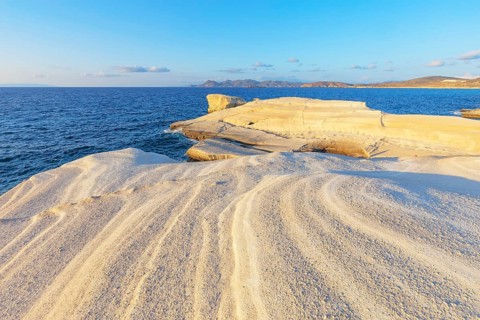Rock formations, Sarakiniko, Milos Island, Greece, Europe