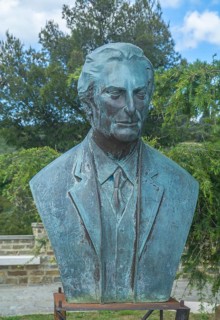 Bust of the writer Carlo Levi in ??Aliano. He described in his book Christ stopped at Eboli this