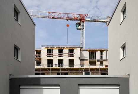 Gelsenkirchen, North Rhine-Westphalia, Germany, new development area in the Graf Bismarck district,